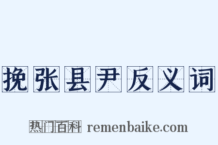 挽张县尹反义词是什么意思的图片